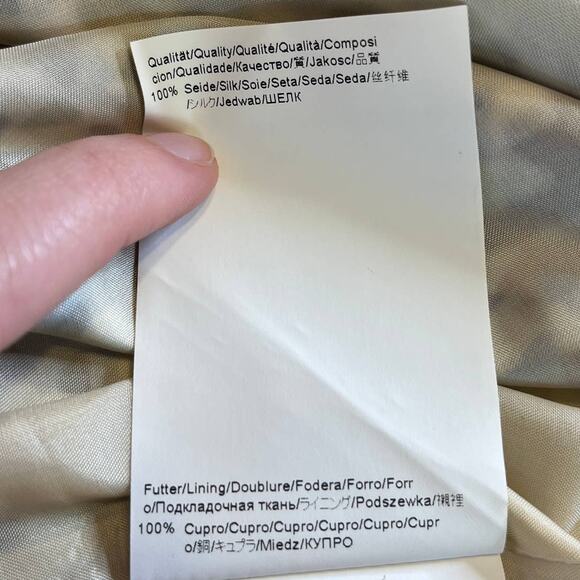 HUGO Hugo Boss Multicolor Abstract Silk Long Sleeve Sheath Dress Women Sz 2 - Picture 11 of 12